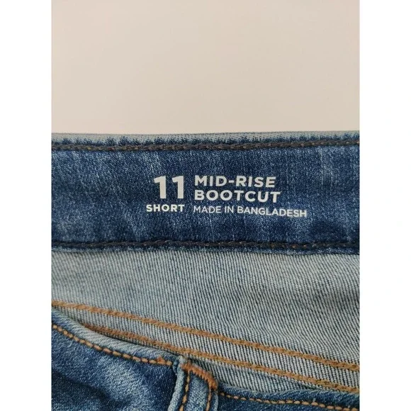 ARIZONA JEAN CO Jeans Women's Juniors Size 11 Short Blue Mid-Rise‎ Bootcut NWT - Picture 5 of 11